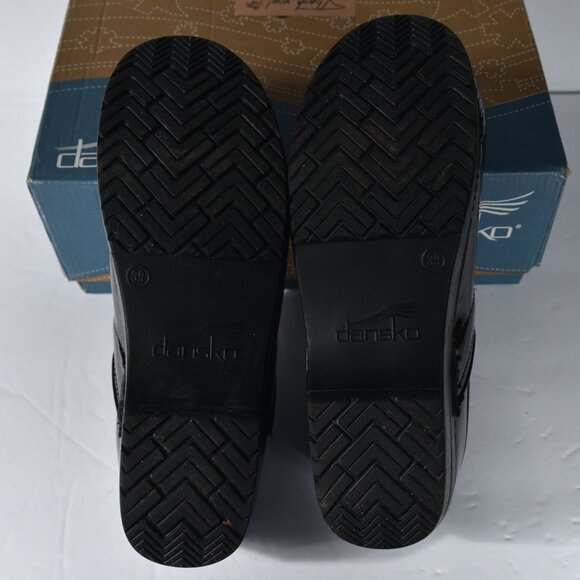 Dansko Professional Black & Silver Clogs size 39 womens 8.5 9 - Picture 5 of 7